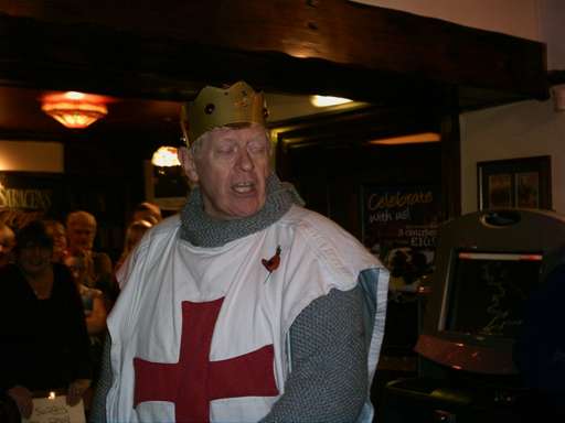 King George in full flow at the Saracen's Head