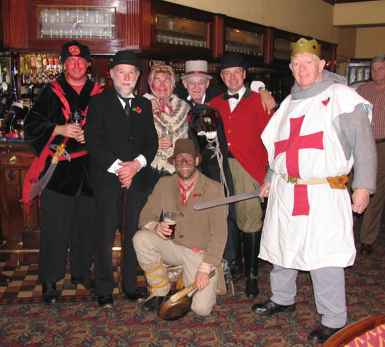 The Gang at the end of the evening in the Roebuck in Urmston