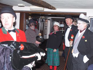 The Gang in full song in The Greyhound (Photo Laurence Armstrong)