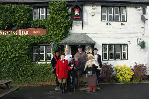 The Gang outside the Saracen's Head(Photo Laurence Armstrong)