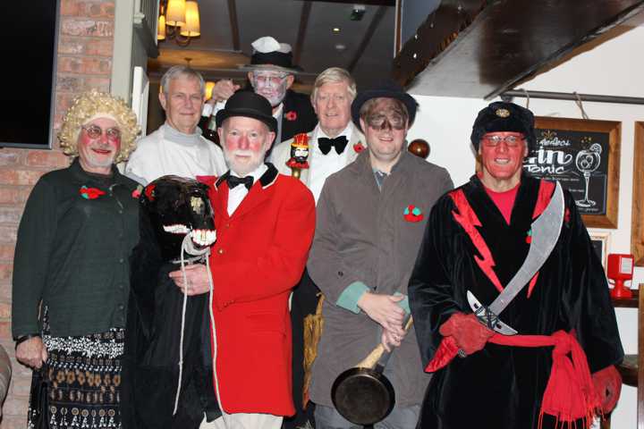 The Gang inside the Saracen's Head after the first performance. (Photo: Duncan Broomhead)